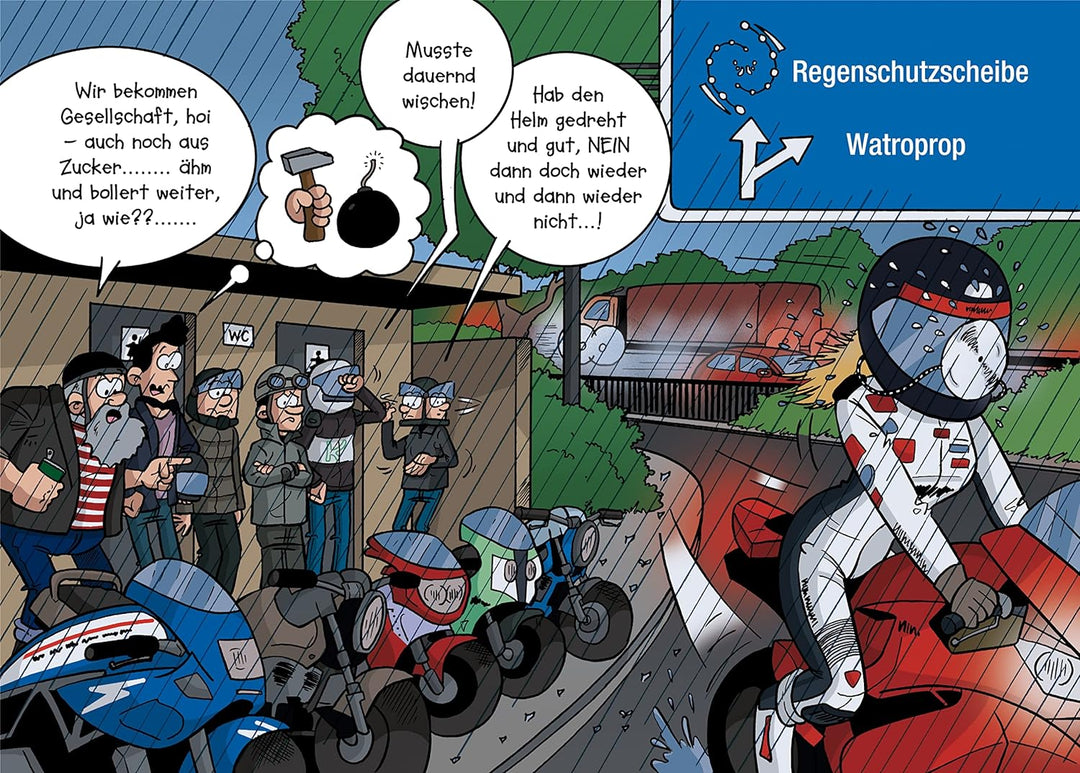 Regenschutzscheibe – Motorradhelm Scheibenwischer – Trotz Regen bei Tag oder Nacht nahezu tropfenfre