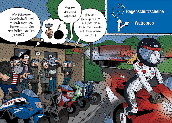 Regenschutzscheibe – Motorradhelm Scheibenwischer – Trotz Regen bei Tag oder Nacht nahezu tropfenfre