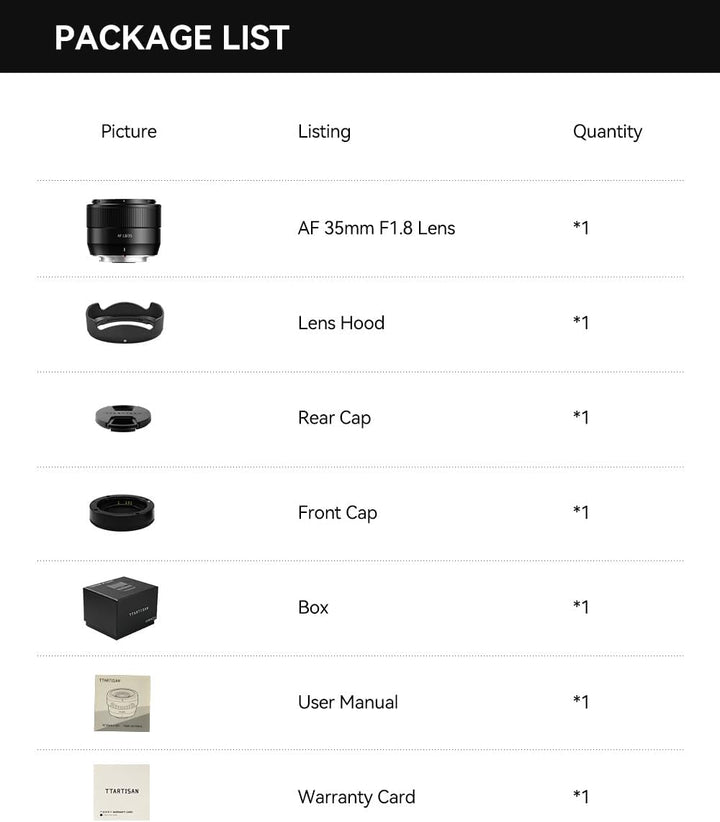 TTartisan APS-C AF 35mm F1.8 II Autofokus-Objektiv für Fuji X-Mount – Leichtes Design, Kompatibel mi