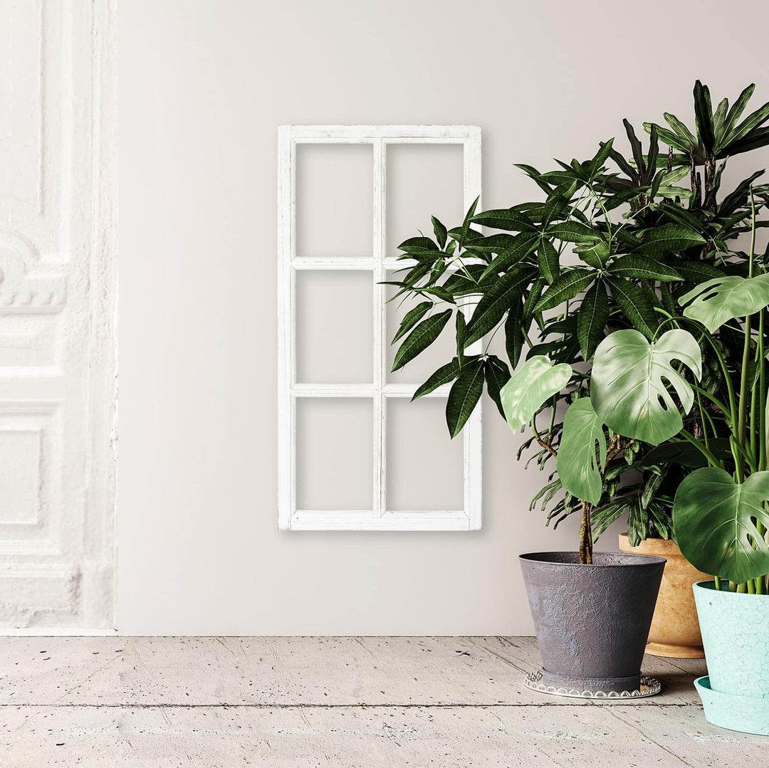 Wandspiegel Deko Vintage Stallfenster im Landhausstil - Boho Deko Fenster - Holz Dekofenster - Hochz
