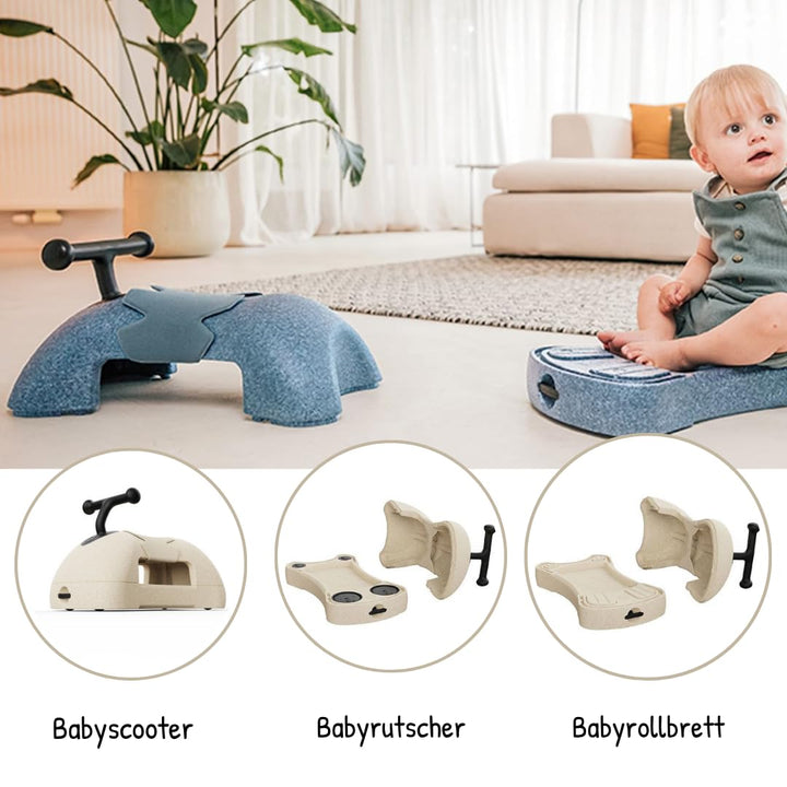 Scoot and Ride - Personalisierbar My First 3in1 Rutscher Baby Walker Ride On Caster Board Grün ab 6