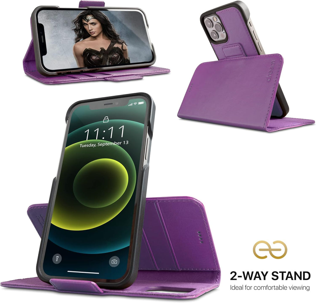 Dreem Fibonacci 2in1 Handyhülle Flipcase für iPhone 12 & 12 Pro | Magnetisches iPhone Case | TPU Etu
