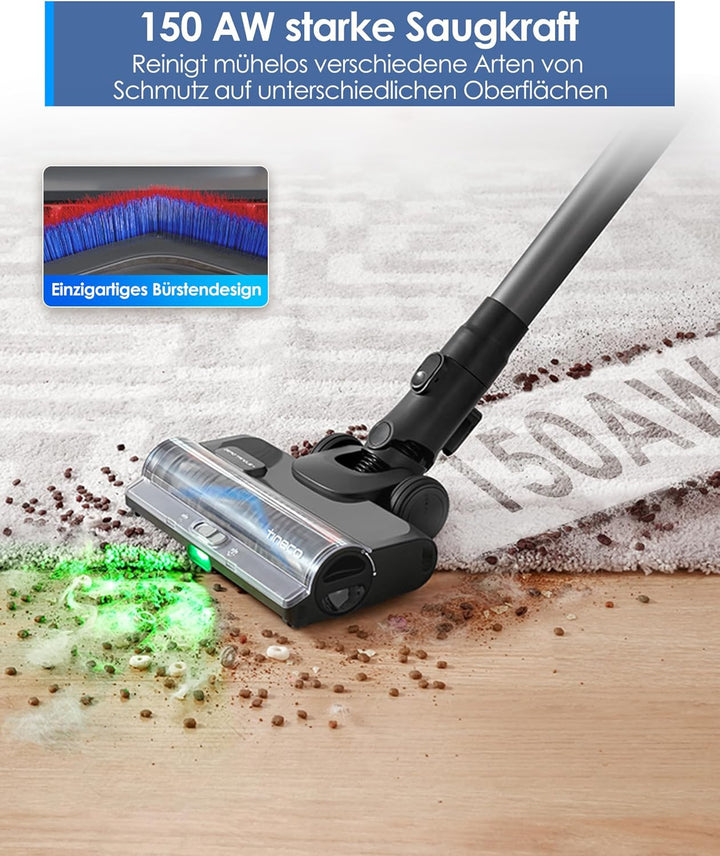 Tineco Pure ONE S50 Kabelloser Akku Staubsauger, 150AW Saugleistung, bis zu 95 Min. Laufzeit, ZeroTa