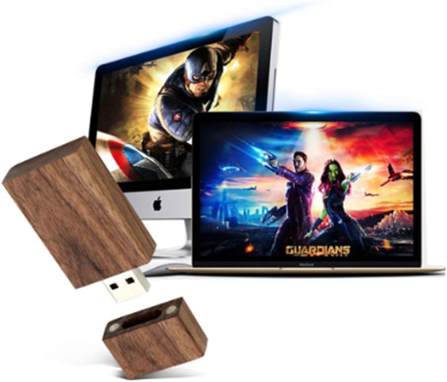 Anloter USB-Speicherstick, 16 GB, USB 3.0, Walnussholz, 10 Stück 16GB/3.0 10er-Pack, Walnussholz