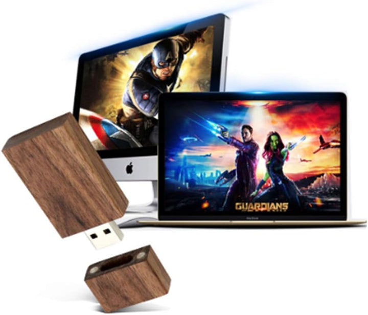 Anloter USB-Speicherstick, 32 GB, USB 2.0, Walnussholz, für Datum, High Speed 2.0, 10 Stück 32 GB 10
