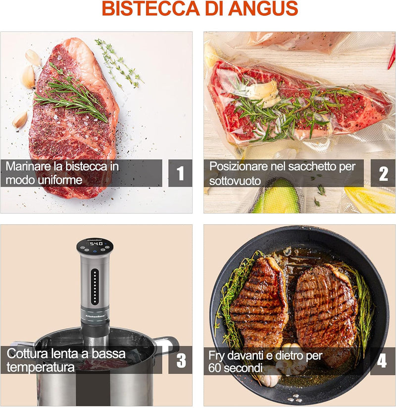 KitchenBoss Sous Vide Roner Küche mit niedriger Temperatur Slow Cooker Professioneller Thermozirkula