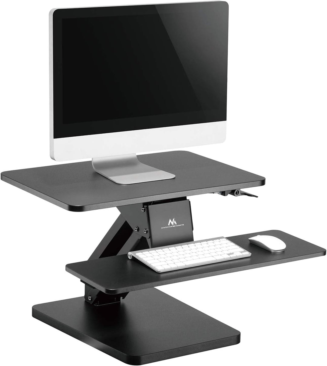Maclean MC-882 Schreibtischaufsatz Arbeitstation Sitz-Steh Höhenverstellbar Schreibtisch Computertis