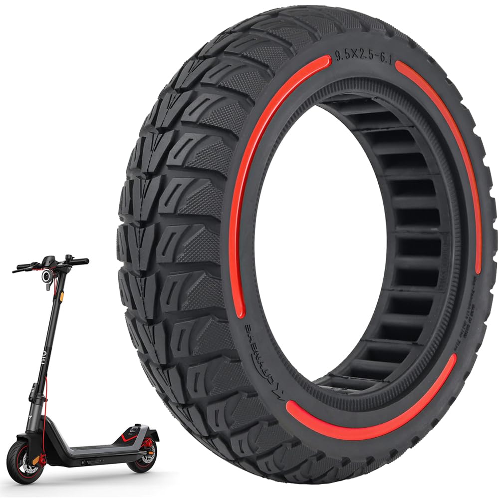 VOLOHAS 9,5x2,5-6,1 Vollgummireifen 9,5 Zoll Solide Reifen für NIU KQi3 Sport/Pro/Max Elektroroller