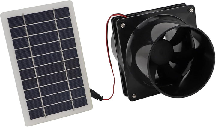 Solarbetriebener Abluftventilator, 10 W, 12 V, Solarbetriebener Abluftventilator Runde Rohre, ABS-So