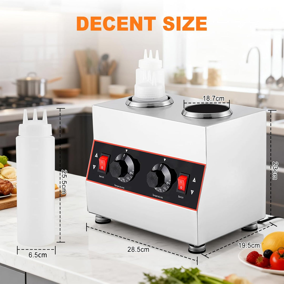 YUCHENGTECH Saucenwärmer Edelstahl Sossenwärmer Elektrisch 30~85°C Temperatur Einstellbar Sossenwärm