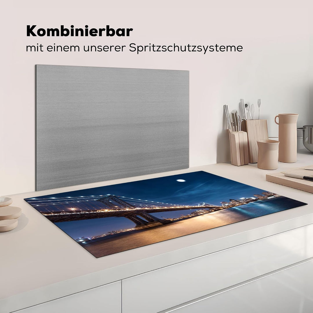 KitchenYeah© Herdabdeckplatte Einteilig Küche Herdabdeckung Induktionsfeld Ceranfeld Herdabdeckplatt