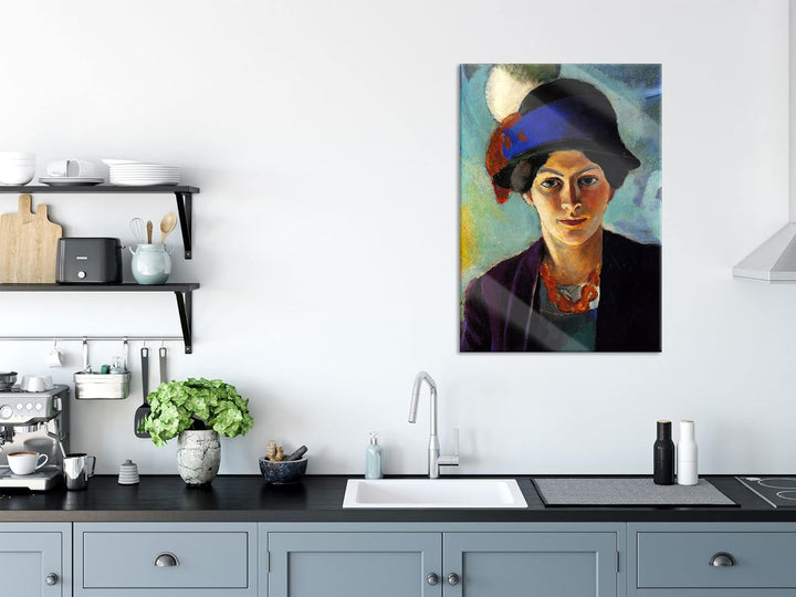 Pixxprint Glasbild | Wandbild aus Echtglas | Alexej von Jawlensky - Nackte Frau | 40x60 cm | inkl. A
