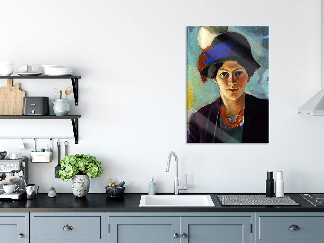 Pixxprint Glasbild | Wandbild aus Echtglas | Alexej von Jawlensky - Nackte Frau | 40x60 cm | inkl. A