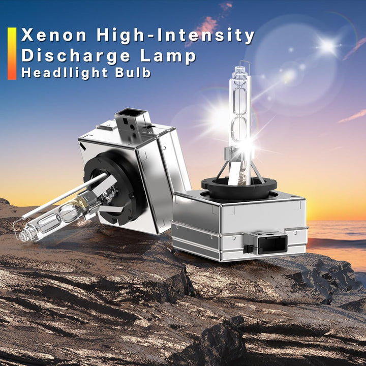 2 Pack D1S Xenon Brenner 6000K Weiss Leicht Bläulich Hervorragende Helligkeit & Sicht Einfacher Einb