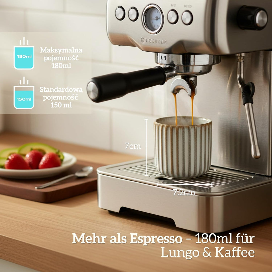Erkundpresso.Kaffeebecher 4er Set Espressotassen Ohne Henkel Steingut Dickwandiger Kaffeebecher Prem