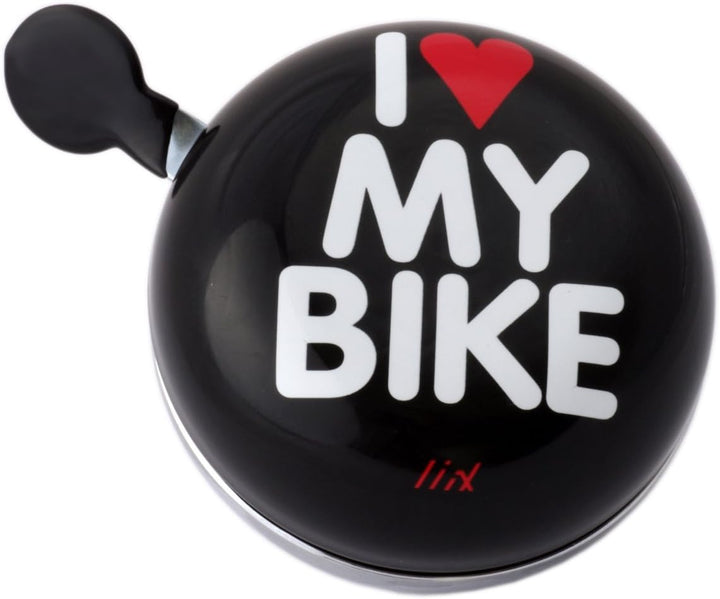 Liix Sattelbezug & Fahrradklingel Set Beauty Einheitsgrösse I Love My Bike Schwarz, Einheitsgrösse I