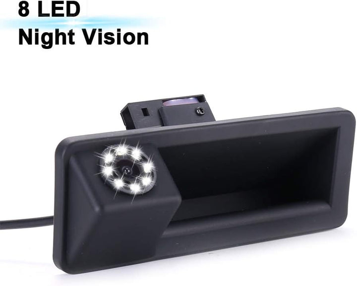 HD 8LED Kofferraumgriff Rückfahrkamera Kompatibel mit BMW E82 E88/E90 E91 Touring E92 E93 E60 E61/X1
