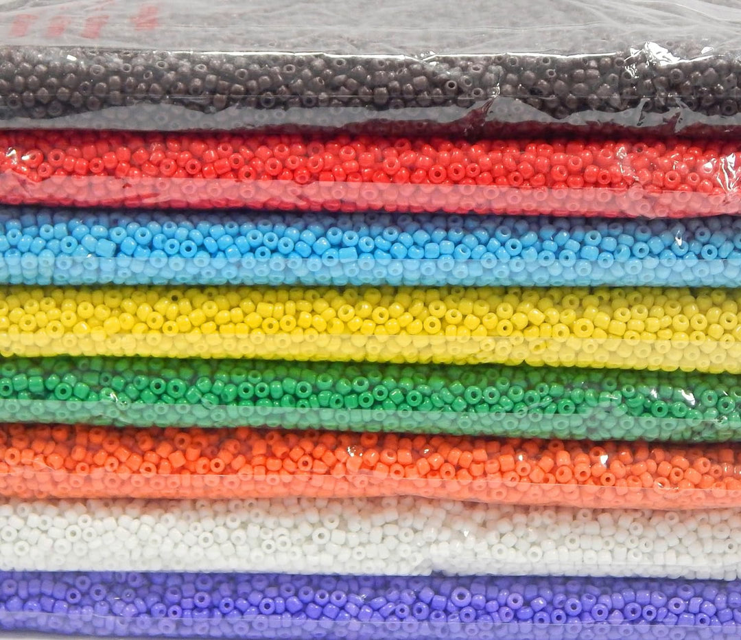 3,6 kilo Grosshandel Rocailles Perlen, 3mm, Opak Set 8 Farben Roccailles Glasperlen 120000stk 8/0 Ru