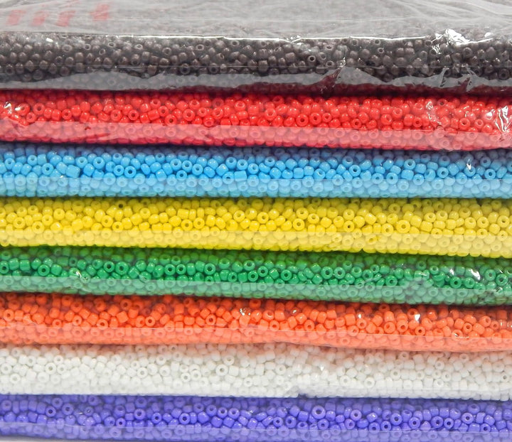 3,6 kilo Grosshandel Rocailles Perlen, 3mm, Opak Set 8 Farben Roccailles Glasperlen 120000stk 8/0 Ru