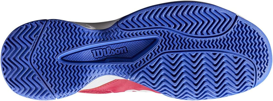 Wilson Mädchen Rush Pro Jr Ql Girls Tennisschuhe 28 1/3 EU Sangria White Clematis Blue, 28 1/3 EU Sa