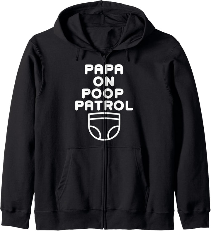 Papa on Poop Patrol Diaper Duty Daddy Funny Dad Gift Kapuzenjacke