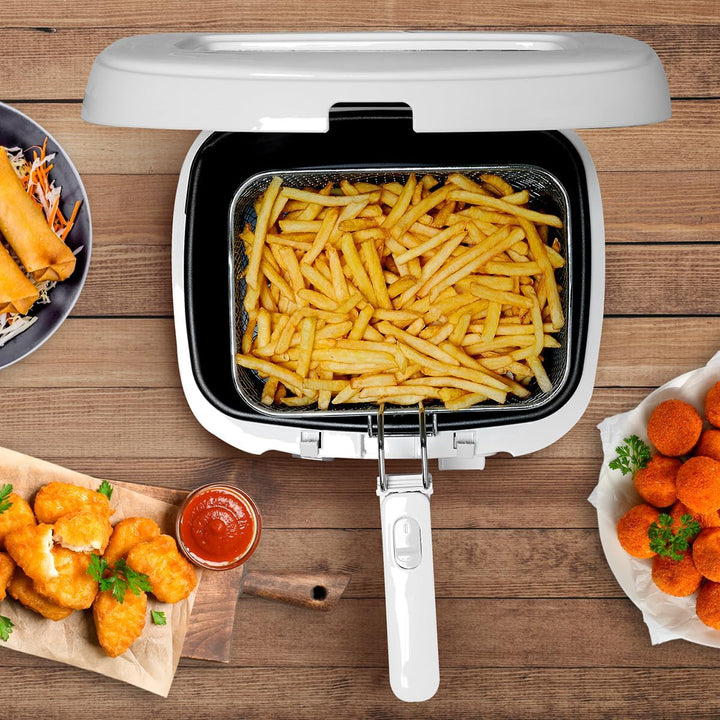 alpina Friteuse 2,5L DF-165 - Friteuse mit Fett 1800W - Einstellbare Temperatur bis 190°C - für 2 bi
