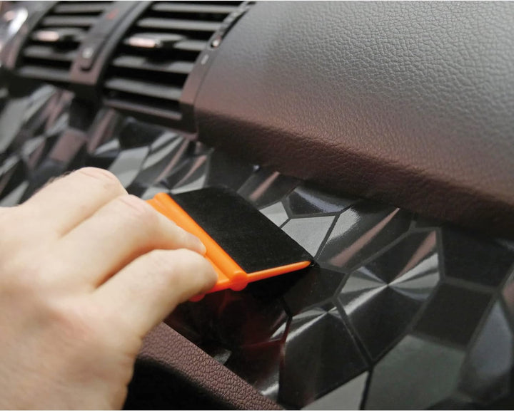 Foliatec Auto Folie Cockpit Design Folie Selbstklebend, Universal, Zuschneidbar, für KFZ, Auto, Schw