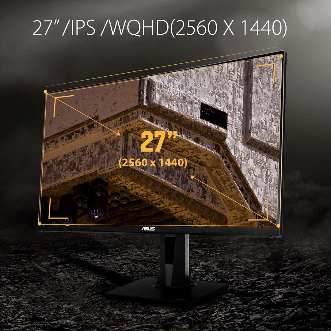 ASUS TUF Gaming VG27AQZ - 27 Zoll WQHD Monitor - 165 Hz, 1ms MPRT, G-Sync kompatibel, HDR 10 - IPS P