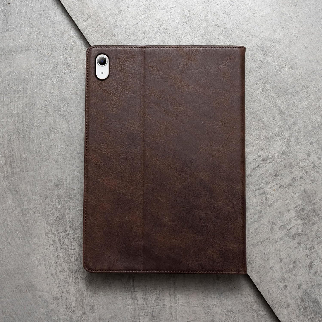 Porter Riley - Lederhülle für iPad 10. Generation (10.9") Ausgabe 2022. Premium Echtleder Standhülle