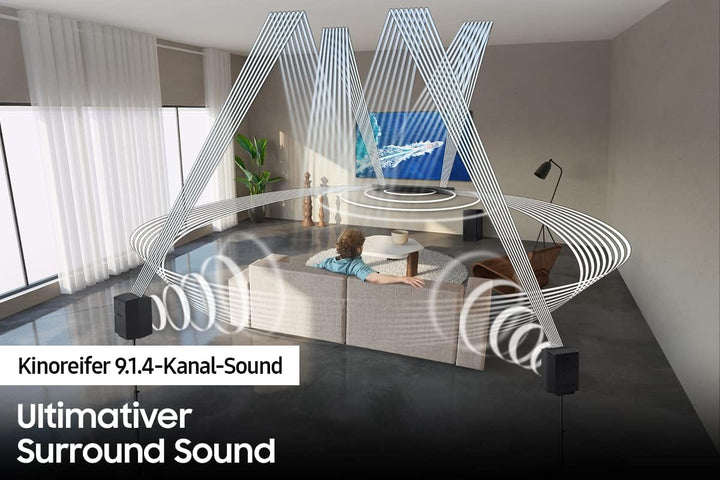 Samsung HW-Q935B 9.1.4-Kanal Q-Soundbar (Deutsches Modell), Rücklautsprecher inklusive, kabelloses