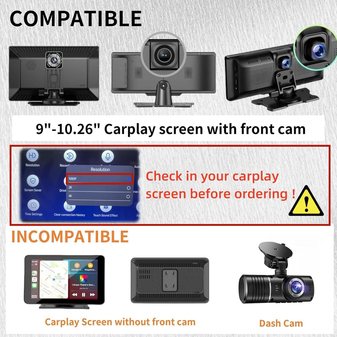 4 Pin Rückfahrkamera für Tragbare Autoradio Carplay 2.5mm Jack Autokamera Unterstützung Spiegelbild