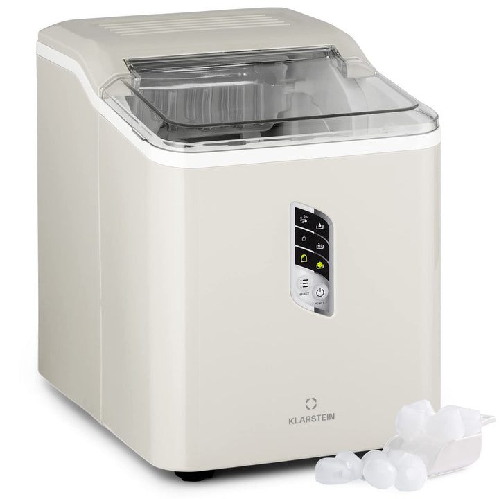 Klarstein Eiswürfelmaschine für Zuhause Camping Gastro, Schnelle Mini Eiswürfelmaschine Klein, Profi