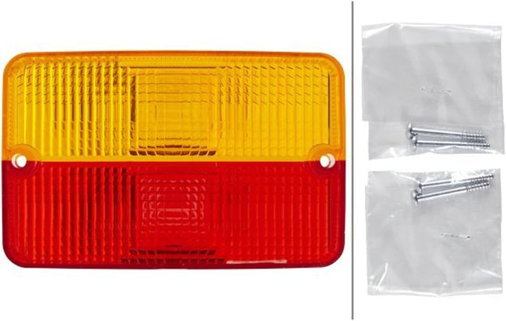 HELLA - Heckleuchte - Glühlampe - 12V - Anbau/geschraubt - Lichtscheibenfarbe: rot/gelb - Kabel: 900