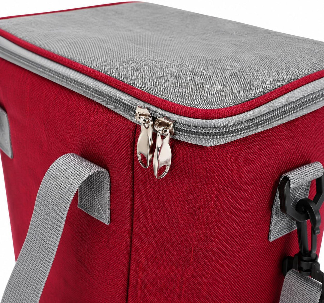 Kühltasche 31x20x27 cm - Grosse Isoliertasche - Inklusive 2 Kühlakkus - Oxford 600D - Camping - Pick