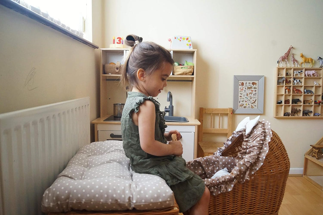 e-wicker24 Wäscheschrank, Truhe für Wäsche, Wäschekorb, Wäschepuff aus Weide, Spielzeugkorb aus Weid