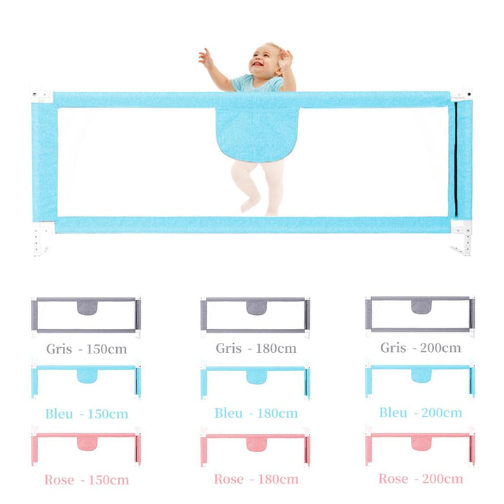 HUOLE Bettgitter, Bettschutzgitter für Kinder, Höhenverstellbares Baby Bettgitter Rausfallschutz, Be