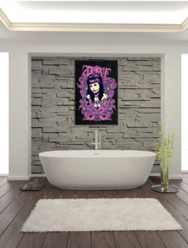 Dark the Zombie-Look black Leinwandbild Bild auf Leinwand, XXL riesige Bilder fertig gerahmt mit Kei