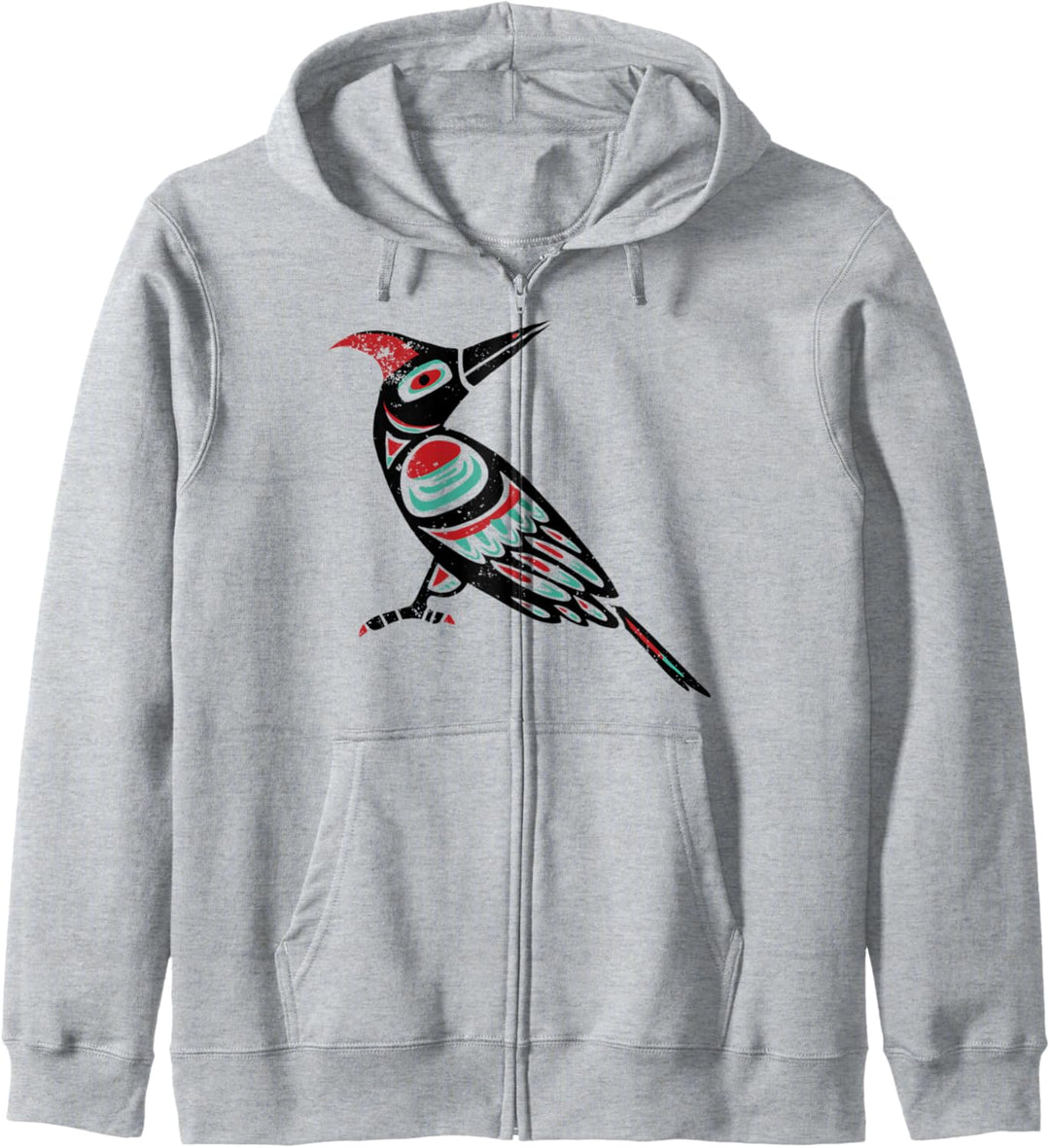 Native American Woodpecker Astrologisches Zeichen Indian Zod Kapuzenjacke