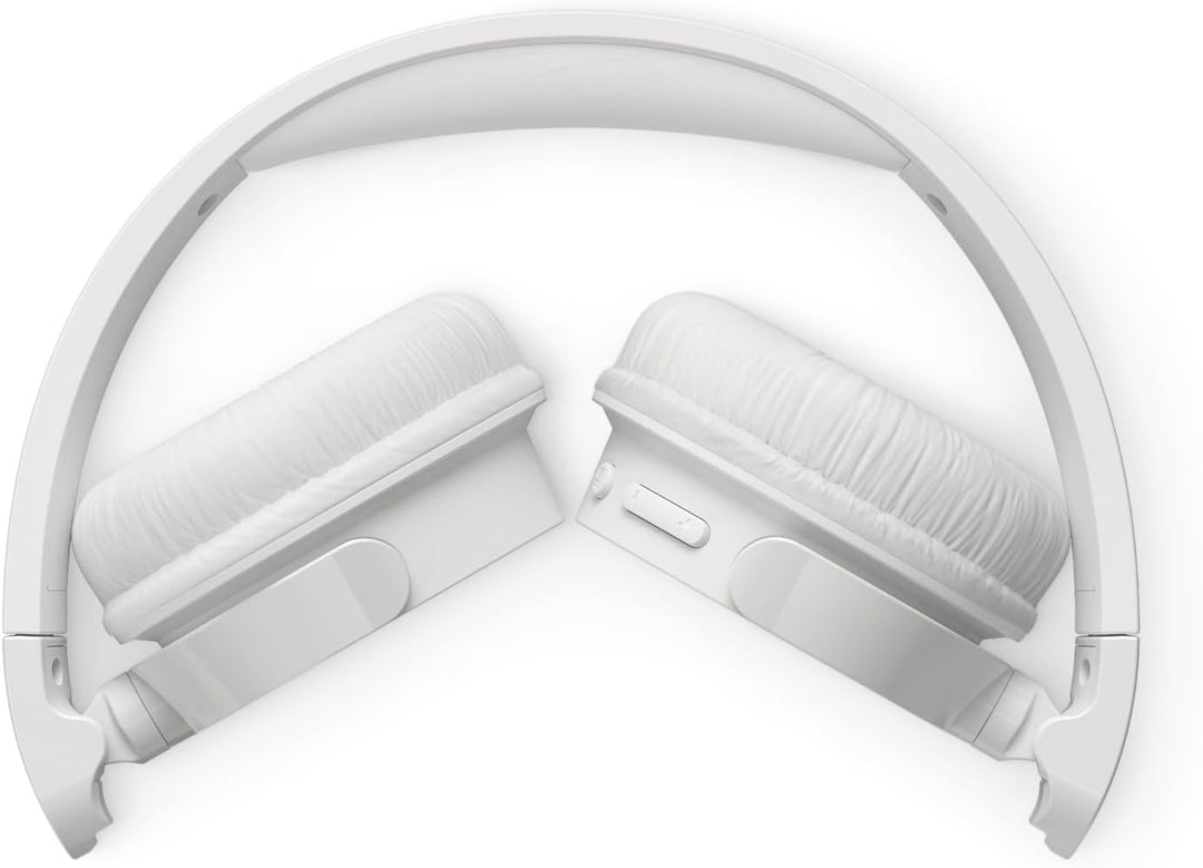 Philips TAH4209WH Leichter ohraufliegender kabelloser Bluetooth-Kopfhörer mit passiver Geräuschisoli
