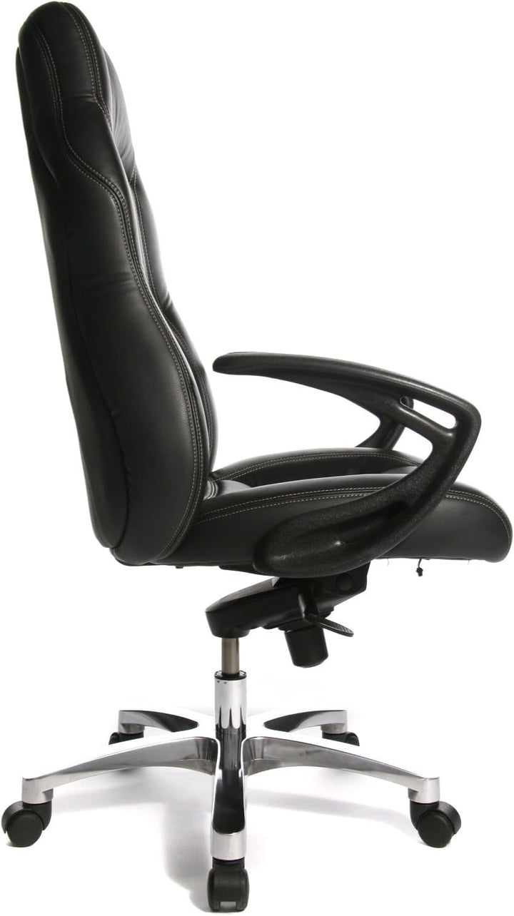 Topstar RS90F AD0 RS1 Komfort Chefsessel, Bezug Leder, schwarz, 123 x 65 x 50, Schwarz