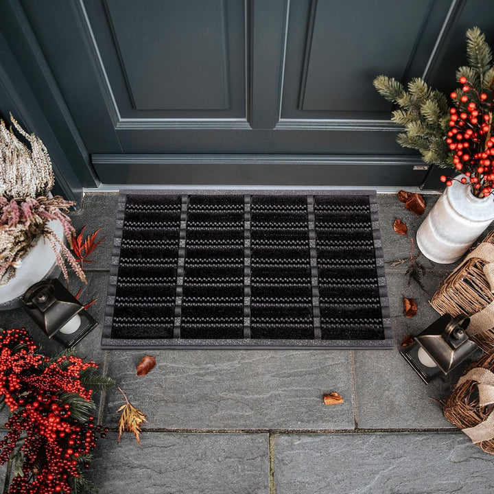 NYVI Outdoor Fussmatte KokosGUARD 40x60 cm Schwarz - Wetterfest, rutschfest, Robust - Fussabtreter m