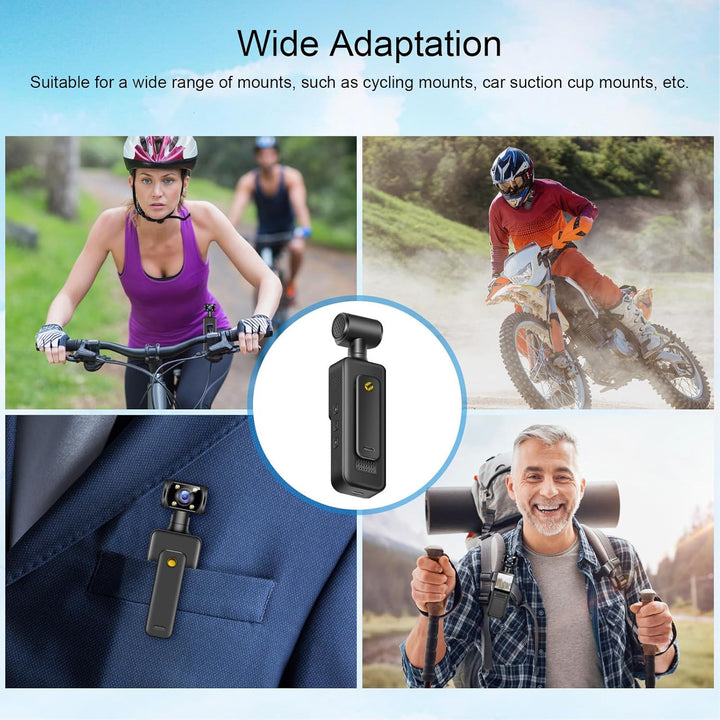 PUSOKEI 4K WiFi Action Kamera, 40MP Vlogging Kameras mit 1,3 "HD IPS Bildschirm, 180 ° Drehbares Obj