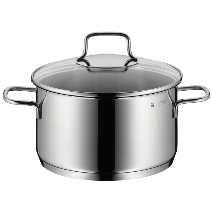 WMF Astoria Kochtopf gross 20cm, Glasdeckel, Fleischtopf Induktion 3,3l, Cromargan Edelstahl poliert