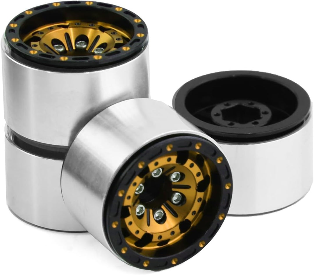 KEEDA 57mm RC Reifen und Räder, 1,0 Zoll Micro Beadlock Felge für 1/18 TRX4M 1/24 RC Crawler Car Axi