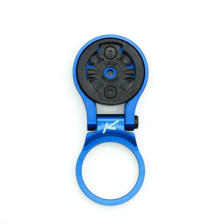 K-EDGE Vorbauhalterung Fahrradcomputer Garmin Edge Verstellbar Blue Anodize, Blue Anodize