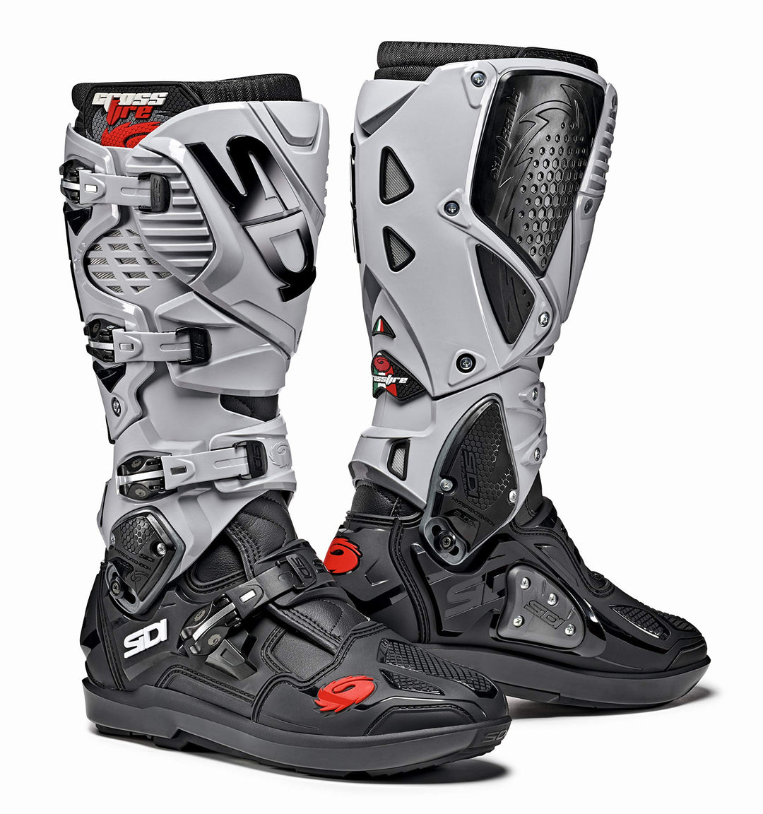 Sidi Unisex Crossfire 3 SrsMotocross Stiefel 43 EU Schwarz Asche, 43 EU Schwarz Asche