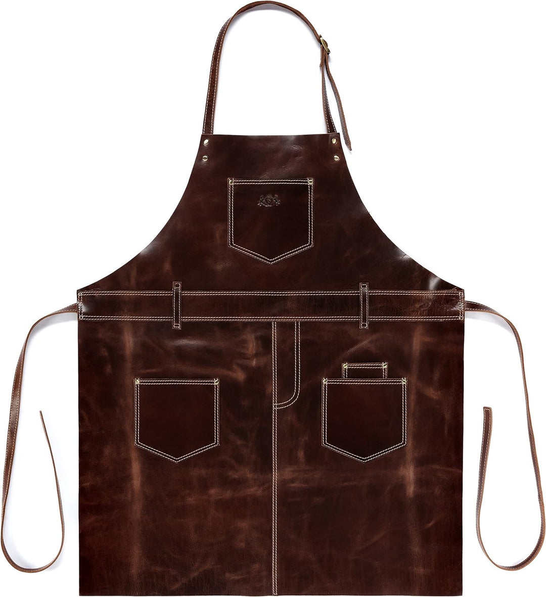 SID & VAIN Lederschürze DEAN aus Premium Leder I Grillschürze gross für Herren und Damen I Kochschür