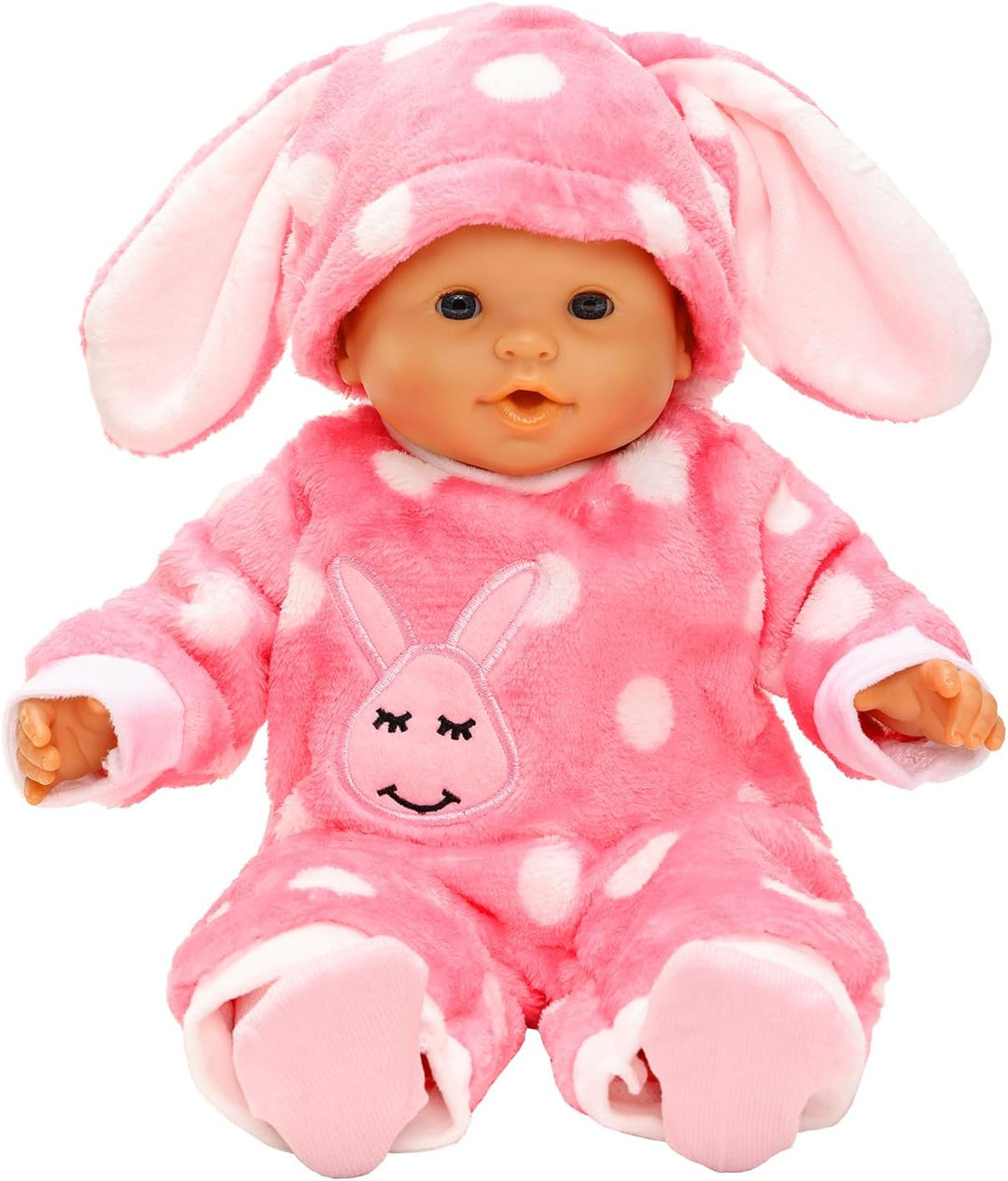 Miunana Kleidung Bekleidung Outfits Schlafanzug für Baby Puppen, Pink Puppenkleidung 35-43 cm mit Kl