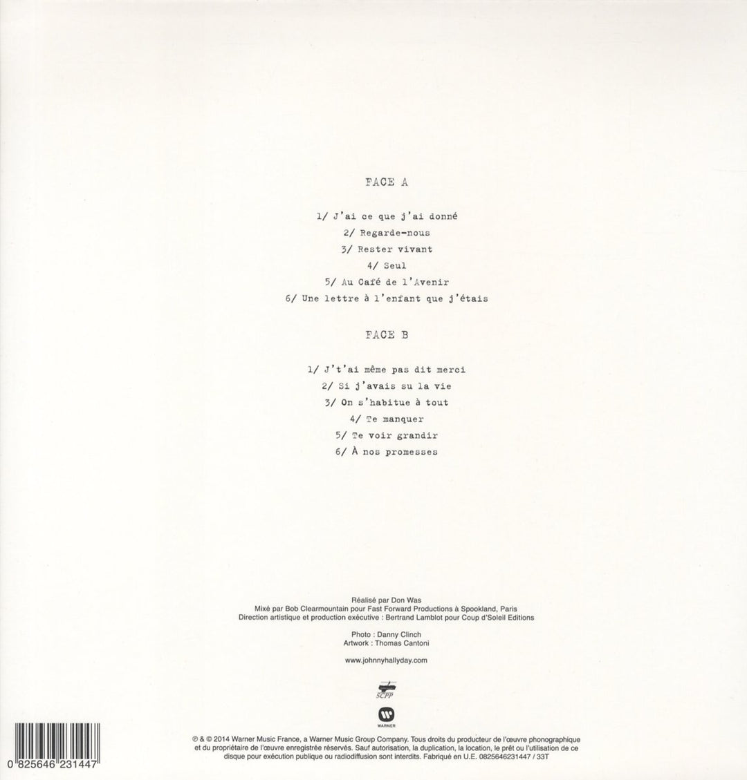 Rester Vivant, Vinyl