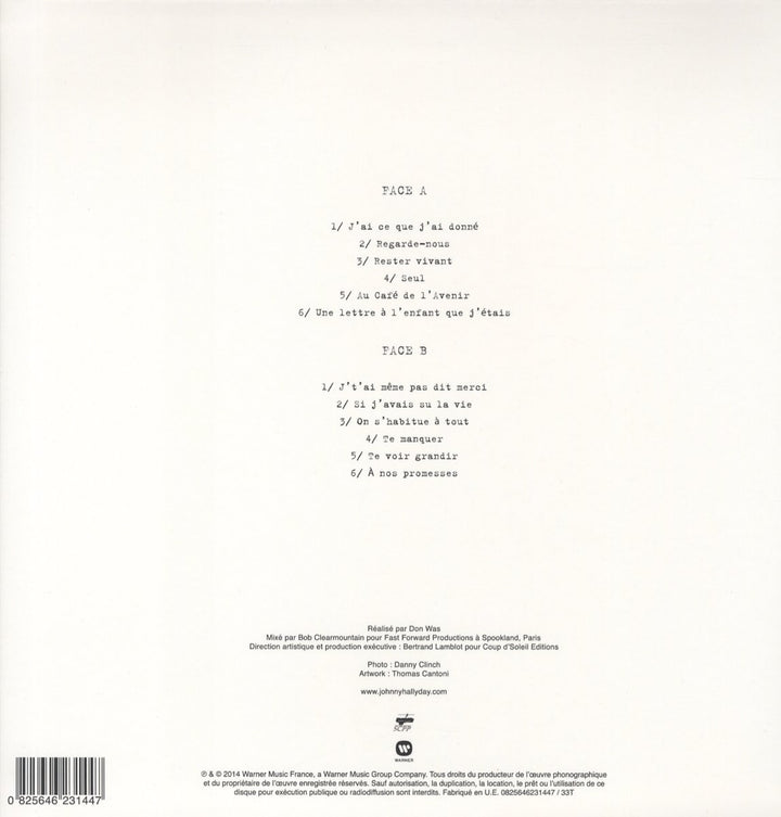 Rester Vivant, Vinyl